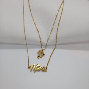 Stainlessteel dubbele mama ketting