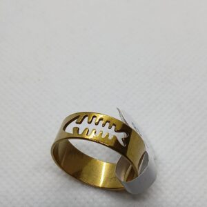 Stainless Steel Ring Fish Skeleton