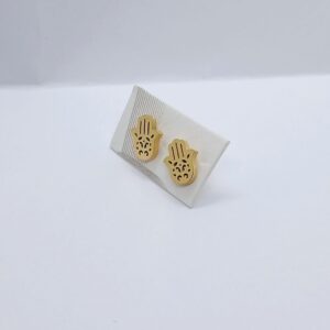 Stainless Steel Golden Hand Earring