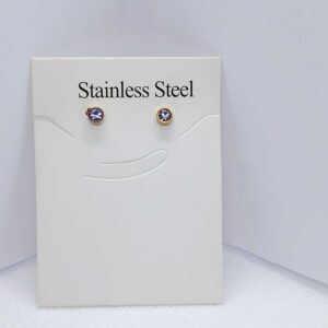 Small Stone Light Purple Earring