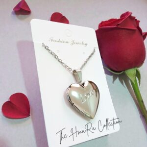 Stainless steel Silver heart photo locket