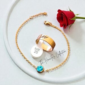 Stainless steel armband met flash ring