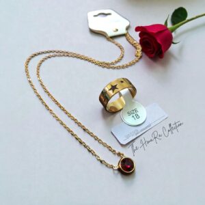 Stainless steel ketting met sterren ring