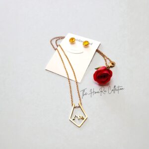 Stainless steel ketting met oorknop