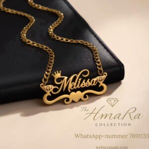 Stainless Steel Naamketting Mellisa