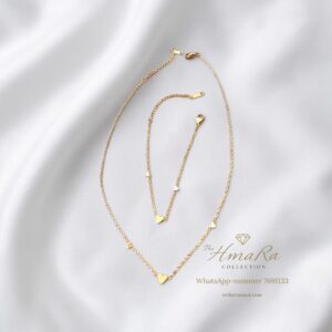 Mini triple heart necklace bracelet