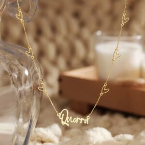 Harten ketting met naam